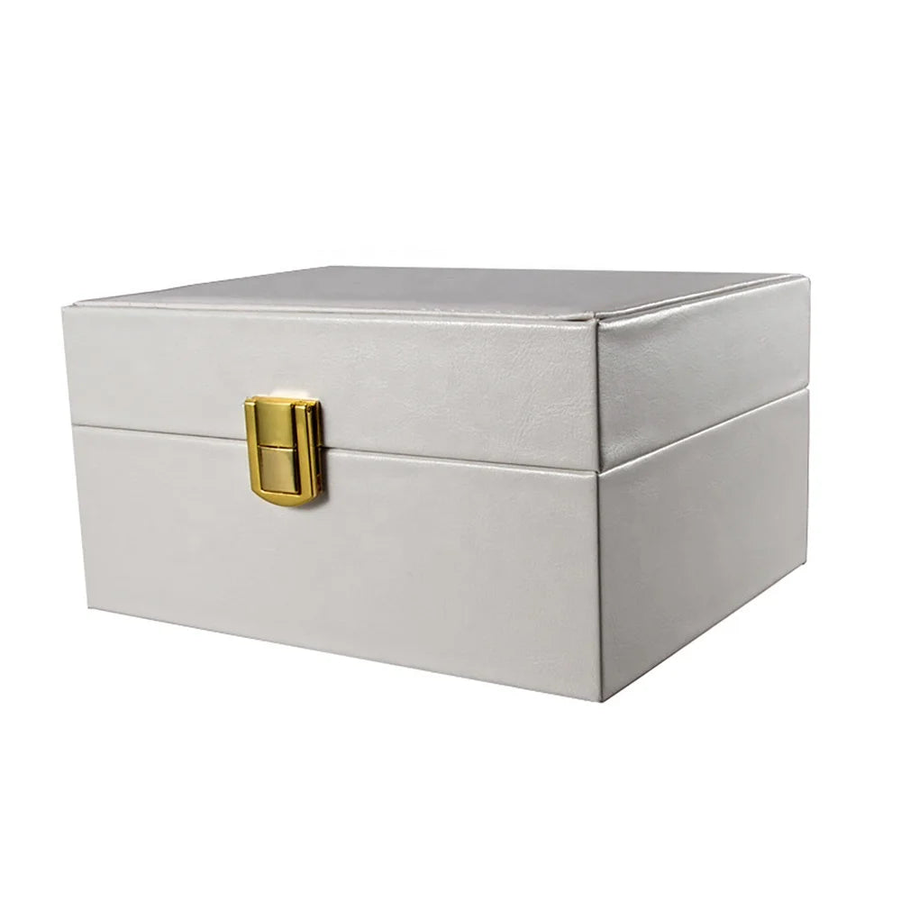 Elegant Rectangle Black Leather Custom Logo Gift Watch PU Box with Pillow