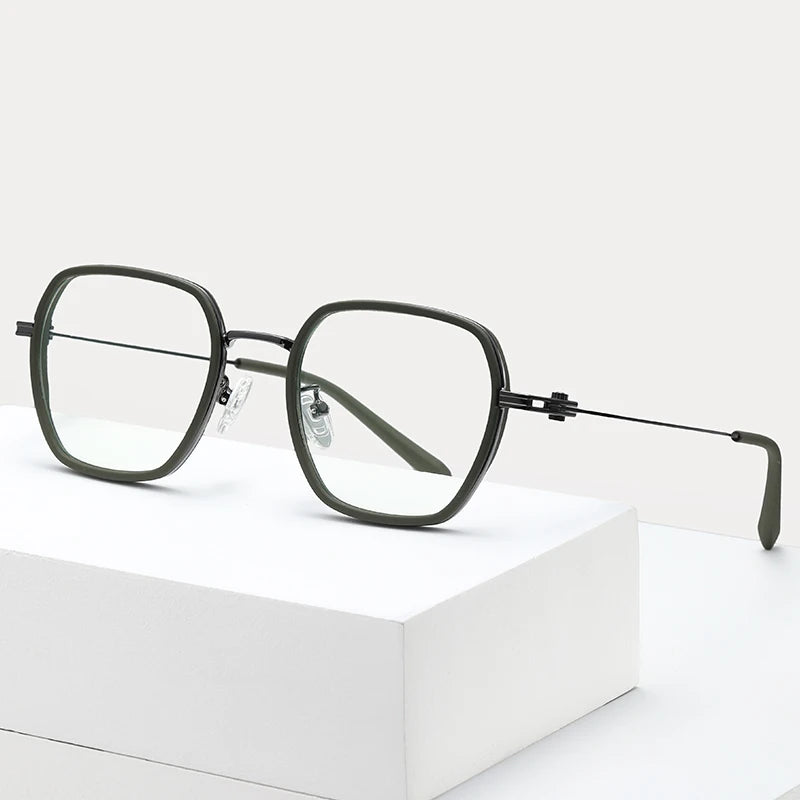 Wholesale Retro TR90 Men Glasses Frame Anti Blue Light Eyeglasses Frame Custom Prescription Ultra Light Square Optical Frame