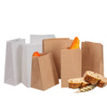 Spot Kraft Paper Square Bottom Shopping Bag Customized Printable Logo Baking Oil Proof  Takeout Storage Packaging Bag