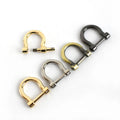 Meetee BK073 11mm Alloy D Ring DIY Bag Hardware Accessories Detachable Screw Movable Horseshoe Buckle