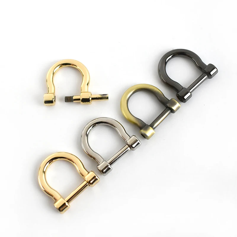 Meetee BK073 11mm Alloy D Ring DIY Bag Hardware Accessories Detachable Screw Movable Horseshoe Buckle