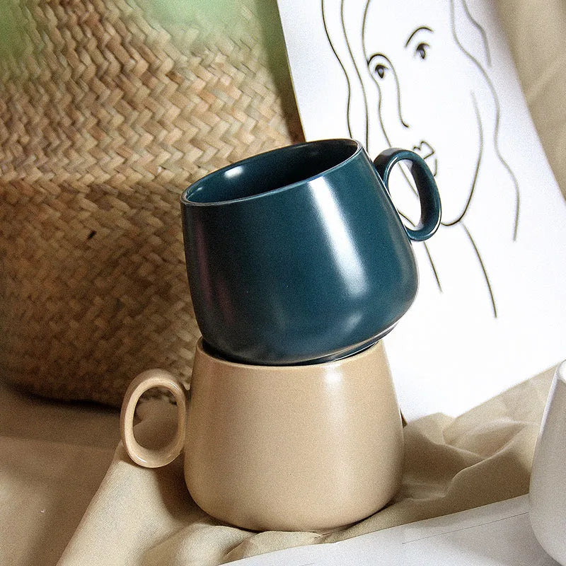 Nordic Ins Style Ceramic Coffee Cup Tea Cup Strengthened Porcelain Simple Mug