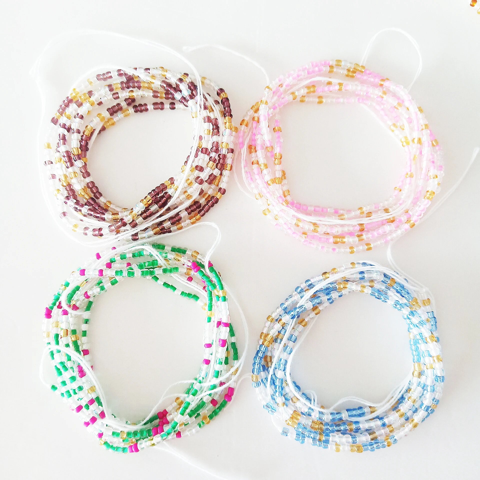 Gaby Fashion Cotton String Waist Chain Tie on Waist  Beads  Multi-layer Seed Beach Belly Chain  Body Jewelry