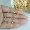 GC030 No Fade 1/20 14K Gold Filled Jewelry Chain Bulk 1.3mm Bar Chain for Diy Jewelry Necklace Bracelet Making