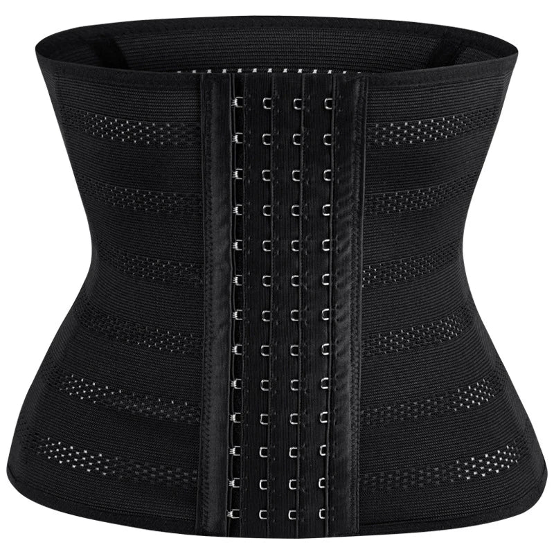 Breathable Mesh Design High Elastic and Comfortable 4 Rows of Buckles Steel Bone Tighten Waist Correct Kyphosis Waist Cincher