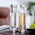 High Borosilicate Glass Water Bottle Tea and Water Separation Infuser Mug Cup for Camping