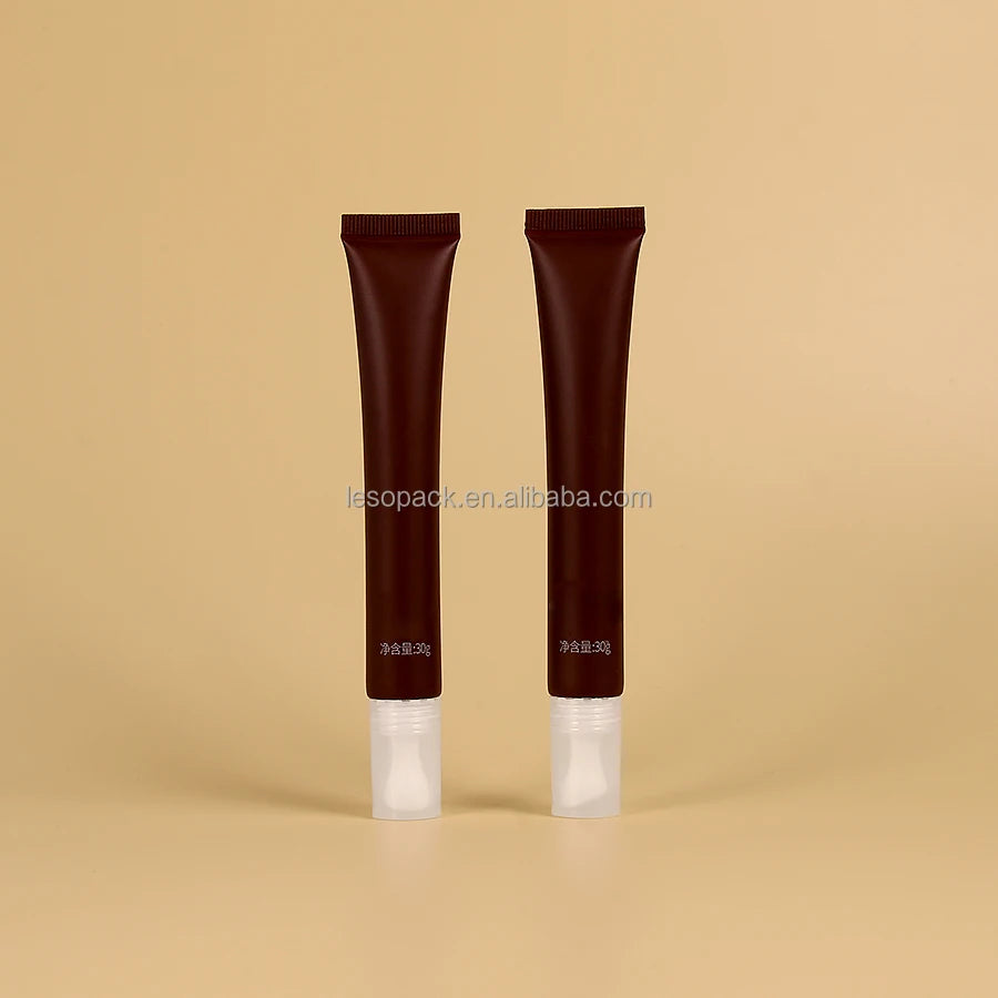 30ml Customized Skin Care Cream Plastic Soft Tube Cosmetic Plastic Eye Cream Tube With Silicon Massage Applicator