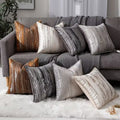 Polyester Washable Hugging Pillow & Sofa Cushion Covers with Gradient Stripe Pattern 45x45cm Square Home Decor