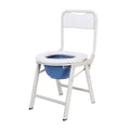 Factory Direct Silver Foldable Stainless Steel Barrel Commode Chair Portable 180kg Capacity Hospital Grade Elderly Pregnant