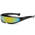 One Lens Unique Shape Lightweight UV400 Protection Mirror Fashion Outdoor Cycling Sunglasses for Sport