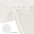 Microfiber Chenille Bath Mat Soft Anti-Skid for Bathroom Shower Floor Washable and Water Absorbent Shaggy Design