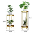 Wrought Iron Flower Plate Plant Stands Commodity Shelf Indoor Flower Rack Double Layer Metal Flower Stand Plate Pot Holder