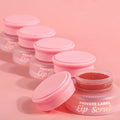 Hydrating Vegan Organic Strawberry Lip Scrub with Sunscreen Travel Size Gel Pink Package Hot Selling Exfoliator Private Label