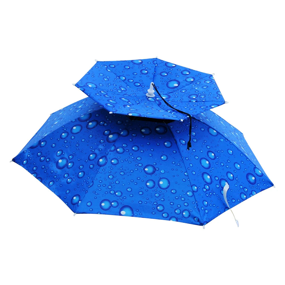OVIDA 21 Inch Classic Design Double Layer Hat Umbrella Silver UV Coated Windproof Parasol for Travel Manual Control Straight