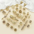 Hot Sale Creative Animal butterfly Flower Solid Brass Handles Gold Cabinet Knobs Drawer Pulls