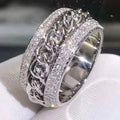 CAOSHI 2025 Silver Plated Party Band Rings for Women Three Layer Weave Anillos Fashion Luxury Eternity Promise Ring