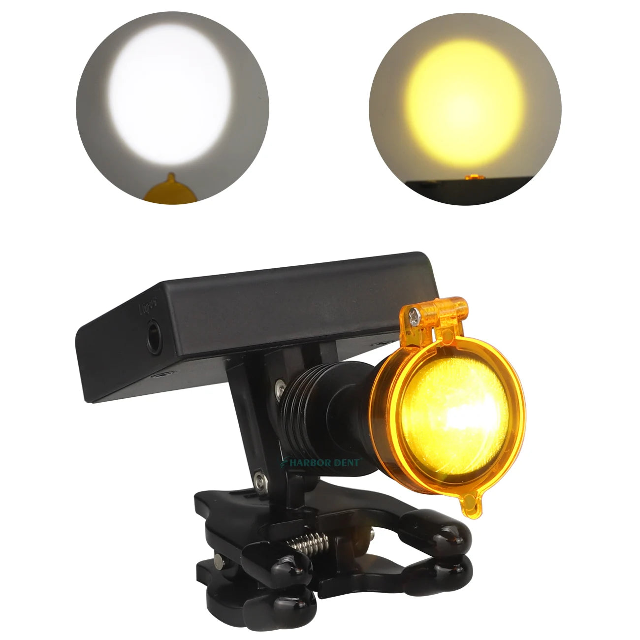Portable Dental LED Headlamp with Binocular Magnifying Glasses Brightness Adjustable Surgical Loupes Electric Power Source