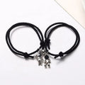 Couple Magnet Bracelet Spaceman Astronaut Magnetic Matching Jewelry for Best Friends Rope Adjustable Valentine's Gift Bracelets