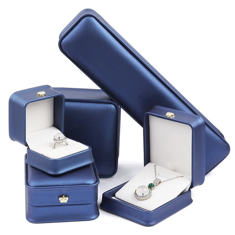 Fashion Luxury Custom Logo Jewellery Packaging Package With Lid Ring Necklace Pendant Bracelet  Mini  Jewelry Box