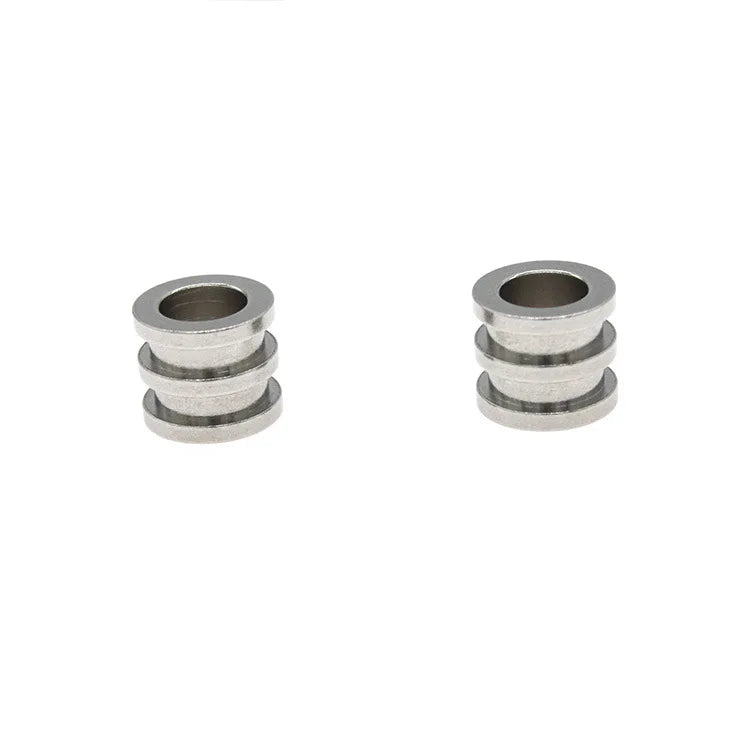 New Fashion 8x7.5mm DIY Accessories Stainless Steel Spacer Beads Holes 4.8mm for Leather Bracelets Jewelry Findings Components