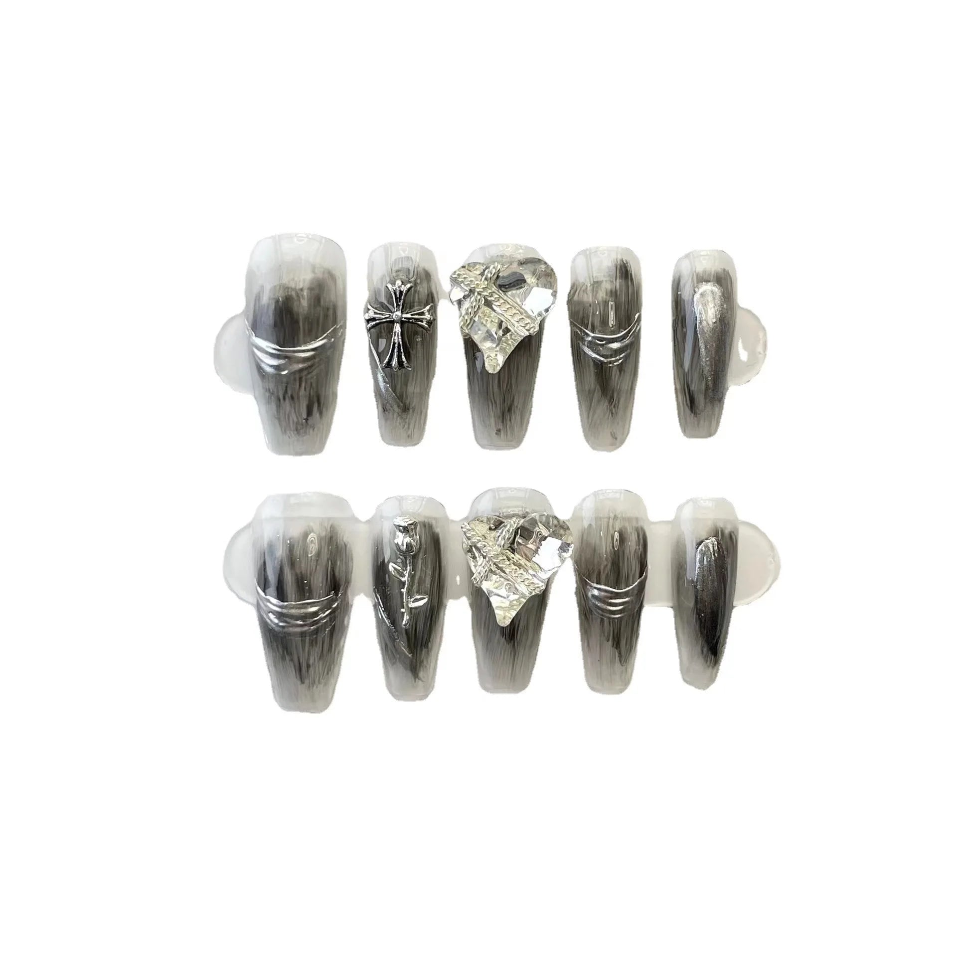 Free Sample No MOQ New Design Custom ABS Press-On False Fingernails Designer Artificial Nails for Wear