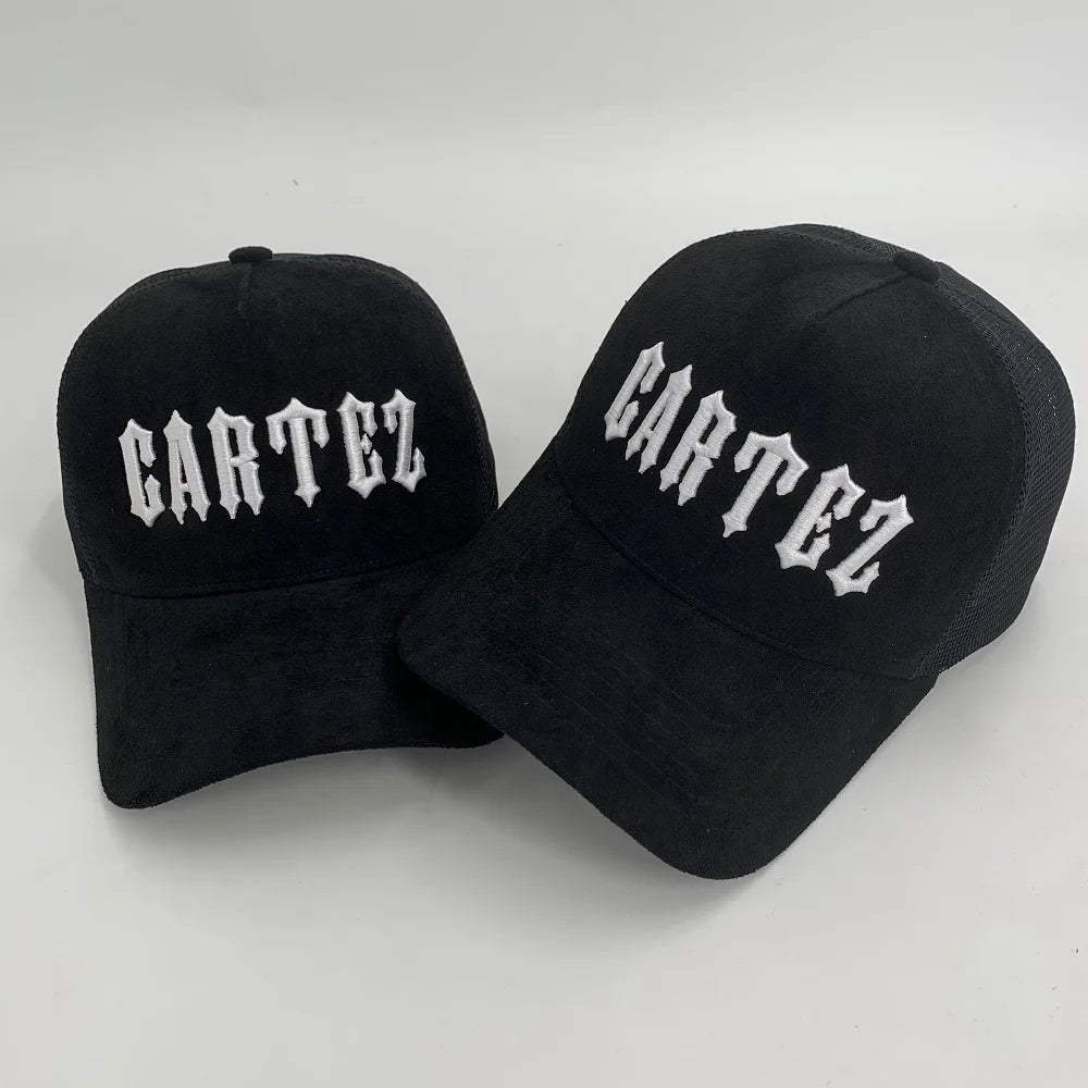 Custom High Quality 3D Embroidery Suede Trucker Hat Velvet Trucker Cap