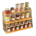 3-Tiered Floor Type Non-Folding Solid Wood Multi-functional Kitchen Spice Storage Rack Customizable Color Custom Logo 51x21x40cm