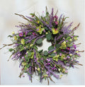 2022 New Spring 24 Inch Purple Artificial Lavender Hanging Wreath Big Front Door Wreath for Graduation Occasions