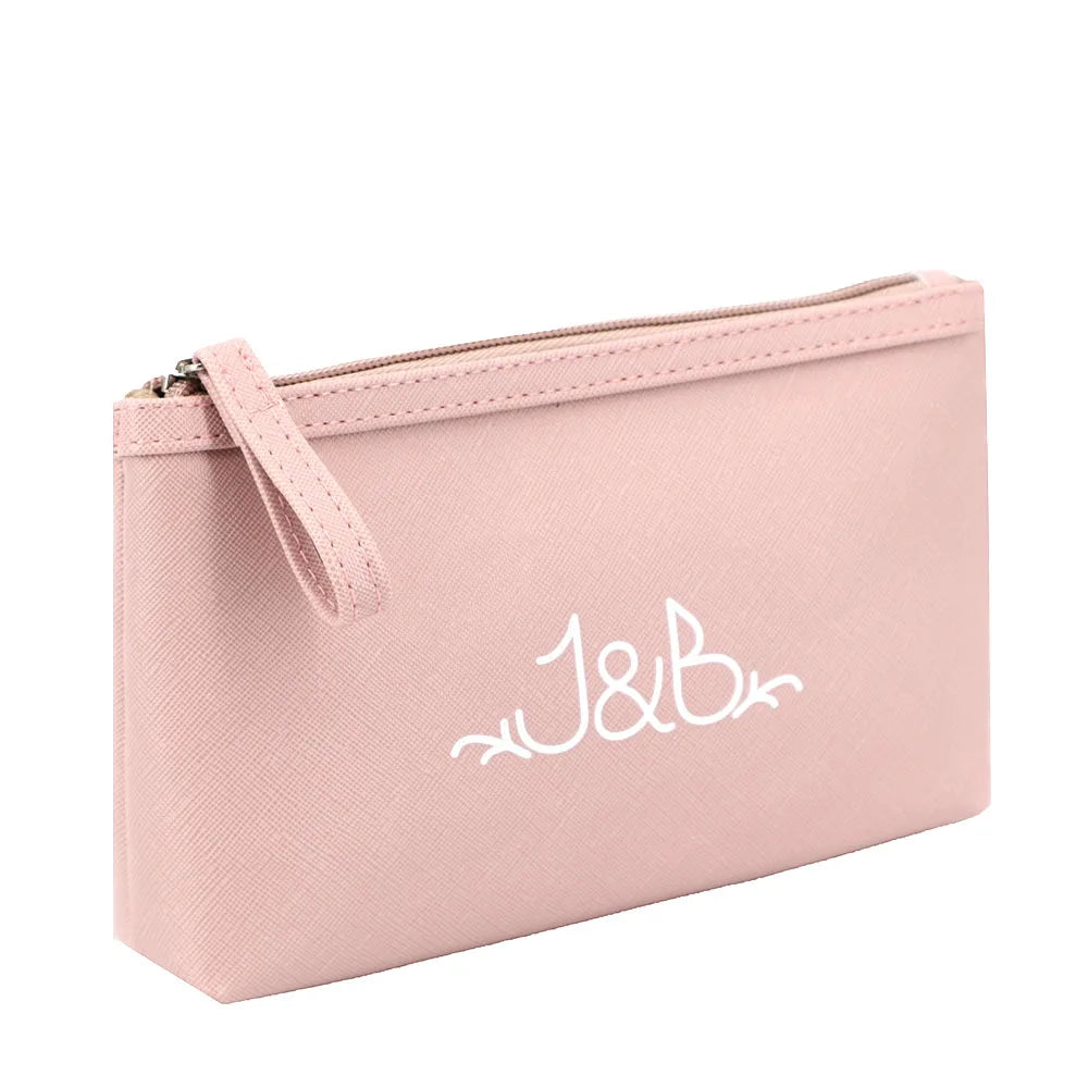 Eco Friendly Fashion PU Makeup Bag with Zipper Factory Custom Cosmetic Bag Logo Printed Waterproof Gift Zipper Pouch Promotional