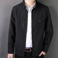 Spring Autumn Jacket Men's Slim Business Coat Thin Casual Mens Baseball Solid Color Tops Fashion Male Dad Size M-4XL