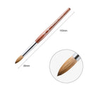 High Quality Professional 3D Kolinsky Acrylic Nail Art Brush with Wood Handle 16# Brown BAOWANG WC75089 for Nail Salon Use