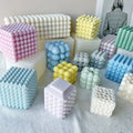 HY 3D Bubble Magic Cube Candle Molds Silicone Diamond Edge Magic Ball Candle Mould