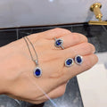 Custom Luxury Women's Zircon Rhodium Plated 3-Piece Jewelry Set for Wedding Engagement Party Gift