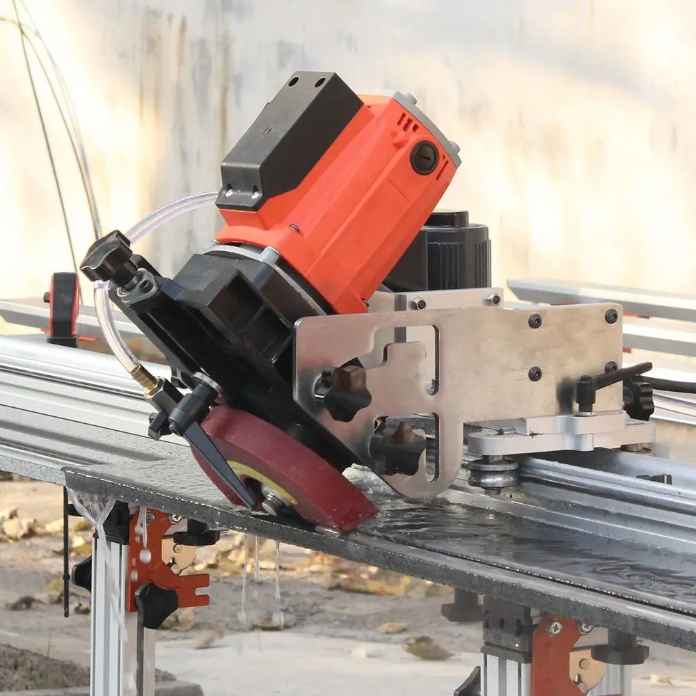 Raizi Stone Machinery Self Propelled 45 Degree Professional Wet Saw Tile Electric Cutter Granite Cutting Machine with Guide Rail