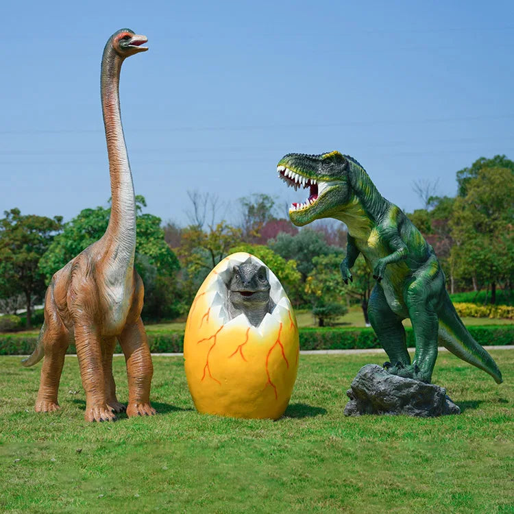 Amusement Park Decoration Resin Fiberglass Dinosaur Egg Prop/large Dinosaur Statue/dinosaur Outdoor Life Size Cartoon Dinosaur