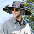 Hot-selling Summer Solar-powered F-a-n Hat Rechargeable Dual-fan Mens Fishing C-a-p Outdoor Sunshade Polyester MegaBDM