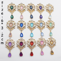 10pcs/bag Alloy Diamond Pendant Water Drop Buckle DIY Clothing Flat Bottom Brooch Jewelry Decoration Accessories