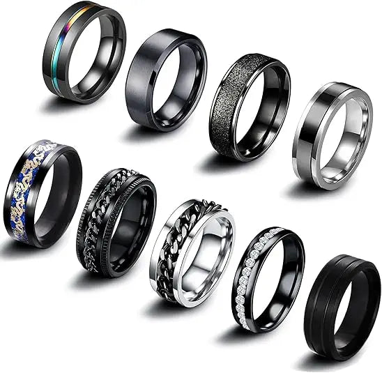 Manufacturer Sell 8mm Black Tungsten Carbide Ring for Men