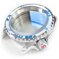 Custom Stainless Steel Watch Case Set Sloped Ceramic Bezel Sapphire Insert SKX007 Mineral Glass NH35 36 Movement Parts Fit