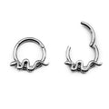 Evorte Snake Septum Labret Ring Stud Hoop 316L Stainless Steel Boa Clicker Daith Helix Cartilage Lip Piercing Body Jewelry Heart