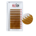 Allison Colored Lashes 003 Eyelash Extension Trays Custom Logo Color Blonde Red Mink Hand Made Eyelash Extensions