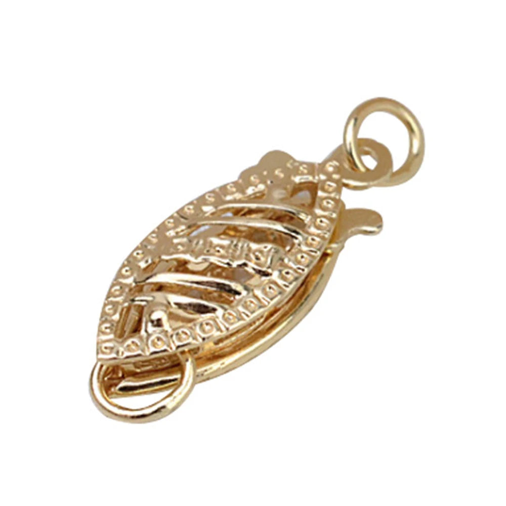 14K Solid Gold Jewelry Closure Connectors for Necklace Bracelet