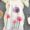 New Arrival Fashion Print Dress for Women Long Sleeve Pleated Casual Loose Fit Chiffon Fabric Natural Waistline Free Size