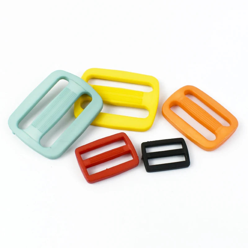 Deepeel BF358 1.5/2.0/2.5/3.1cm Bag Accessories Adjust Slider Square Ring Buckle Plastic Tri Glide Buckle