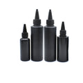 In Stock 1oz 2oz 10oz Black Soft Plastic Squeeze Bottle 10ml 15ml 20ml 50ml for Paint Ink Glue Hair Care Gel