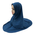Fashion Pure Color Crystal  Scarves Simple Muslim Women Smooth Plate Hats Inner Hijab Tudung Borong Headscarf