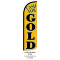 Open House & Sale Custom Gold Feather Flag Banner Customizable Car Wash Advertisement Now Accepting Cash for Gold