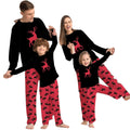 2025 New Little Deer Print Christmas Pajama Family Matching Set Parents Kids Homewear Round Neck Long Sleeve Sleepwear for Women