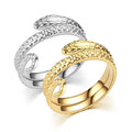 Open Titanium Steel Ring Snake Ring Vintage Stainless Steel Ring Jewelry