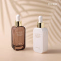 50ml in Stock Cosmetic Package Luxury Rounded Corner Flat Glass Bottle Essential Oil Glass Dropper Bottle
